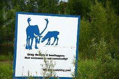 05A Drug Dealers and Bootleggers Not Welcome In Our Community Sign At Fort McPherson Northwest Territories On Day Tour From Inuvik To Arctic Circle.jpg